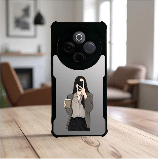 ivogue Coffee Girl Mobile Cover For VIVO T4