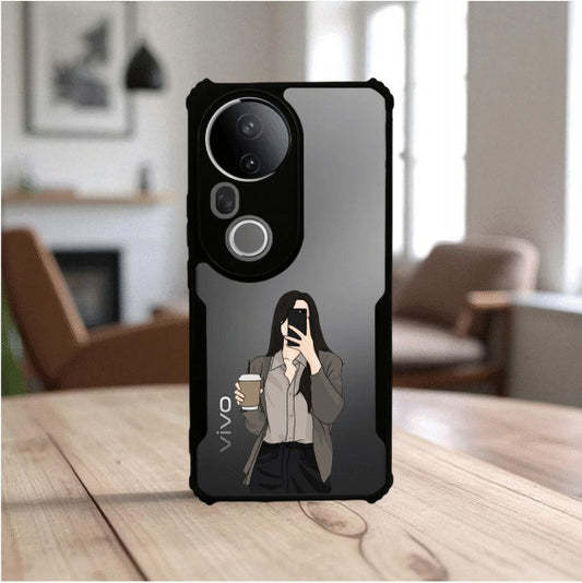 ivogue Coffee Girl Mobile Cover For VIVO T4 Ultra