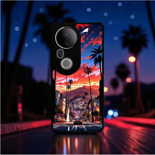 ivogue Palm City Nights Mobile Cover For VIVO T4 Ultra