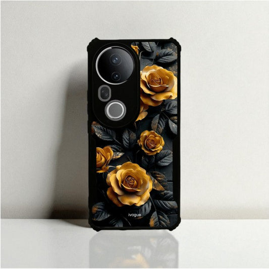 ivogue Golden Rose Mobile Cover For VIVO T4 Ultra