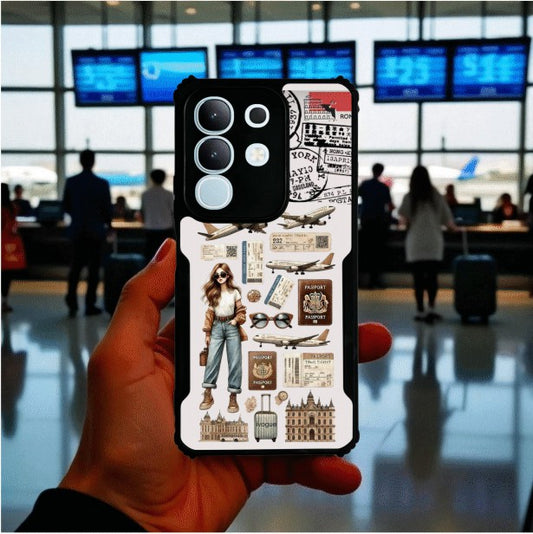 ivogue Travel Girl Vibes Mobile Cover For VIVO T4X