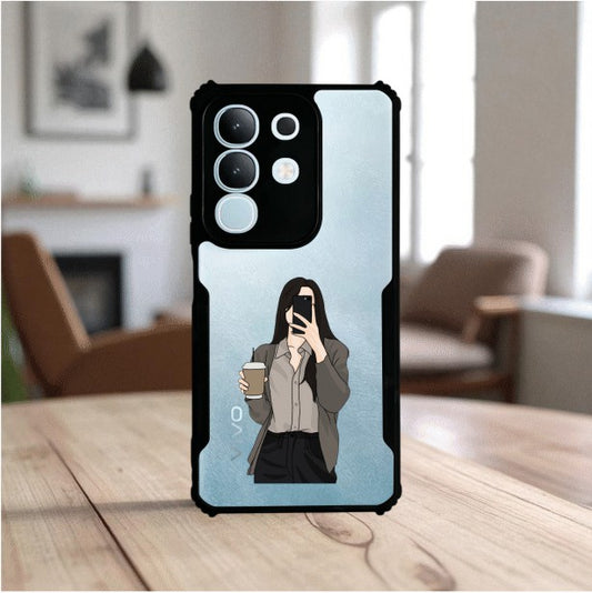 ivogue Coffee Girl Mobile Cover For VIVO T4X