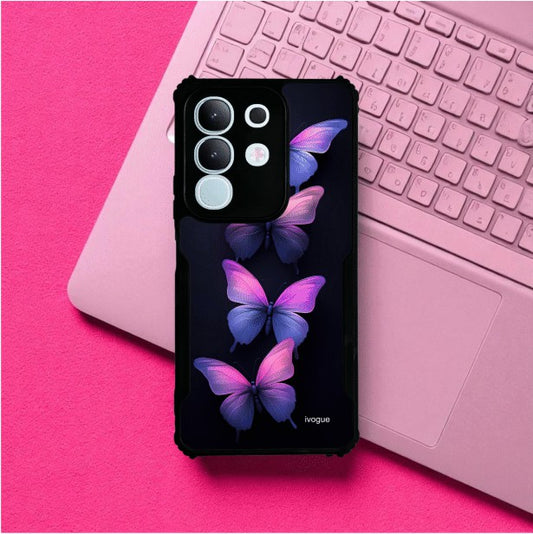ivogue Galaxy Butterflies Mobile Cover For VIVO T4X