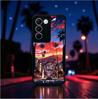 ivogue Palm City Nights Mobile Cover For VIVO V27 Pro
