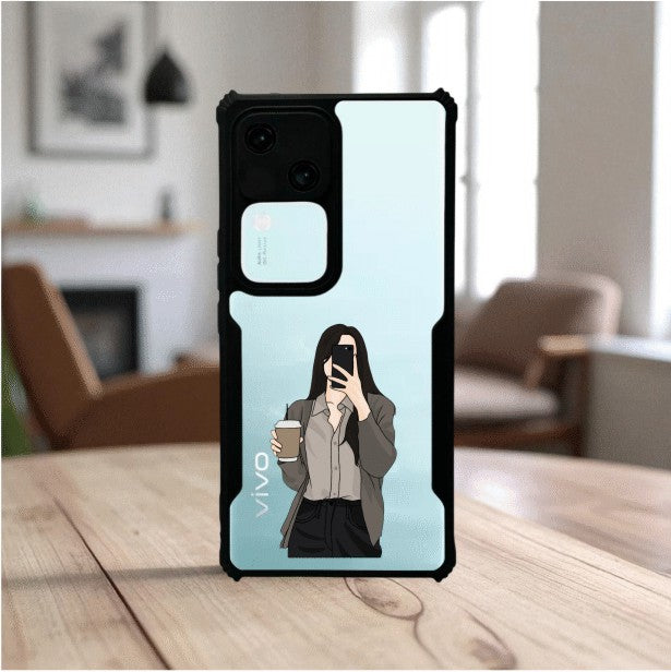 ivogue Coffee Girl Mobile Cover For VIVO V30