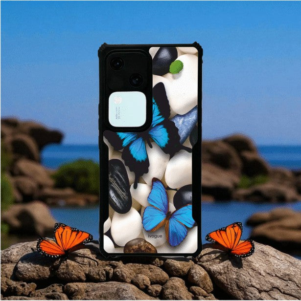 ivogue Blue Wings Beauty Mobile Cover For VIVO V30 Pro