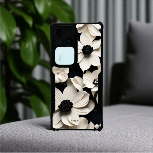 ivogue Black & Bloom Mobile Cover For VIVO V30