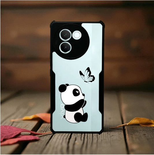 ivogue Panda and Butterfly Mobile Cover For VIVO V30e