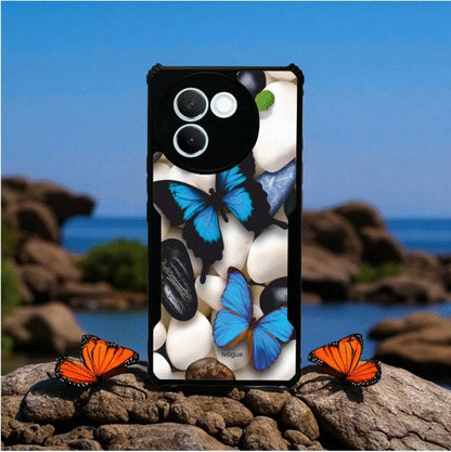 ivogue Blue Wings Beauty Mobile Cover For VIVO V30e