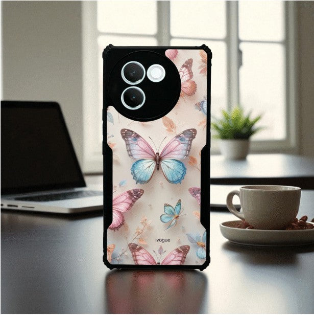 ivogue Butterfly Bloom Mobile Cover For VIVO V30e