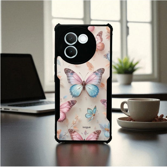 ivogue Butterfly Bloom Mobile Cover For VIVO V30e
