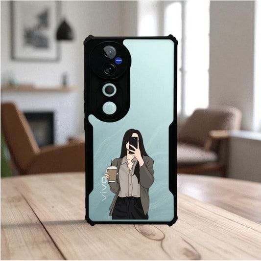 ivogue Coffee Girl Mobile Cover For VIVO V40