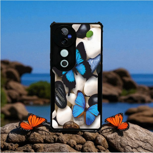 ivogue Blue Wings Beauty Mobile Cover For VIVO V40 Pro