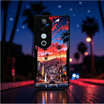 ivogue Palm City Nights Mobile Cover For VIVO T3 Ultra