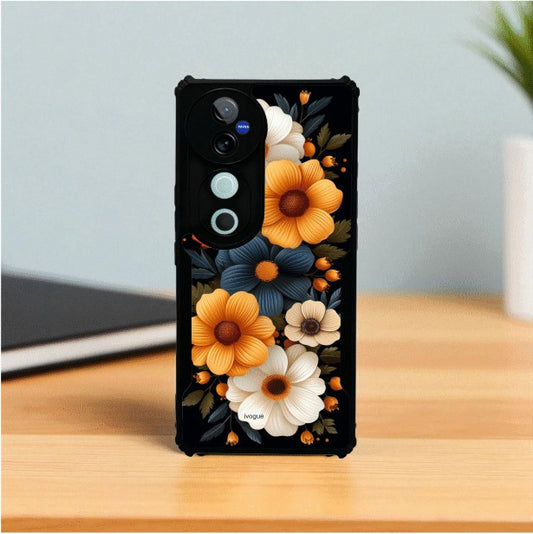 ivogue Retro Petals Mobile Cover For VIVO V40 Pro