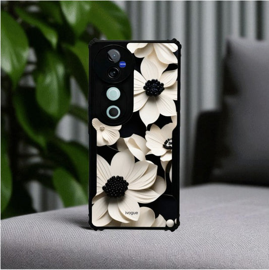 ivogue Black & Bloom Mobile Cover For VIVO V40