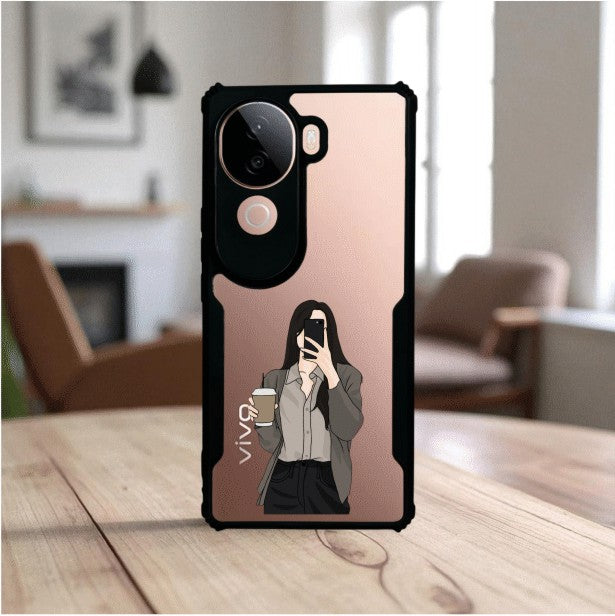 ivogue Coffee Girl Mobile Cover For VIVO V40e