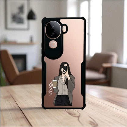 ivogue Coffee Girl Mobile Cover For VIVO V40e