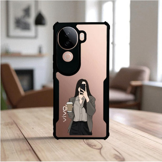 ivogue Coffee Girl Mobile Cover For VIVO V40e