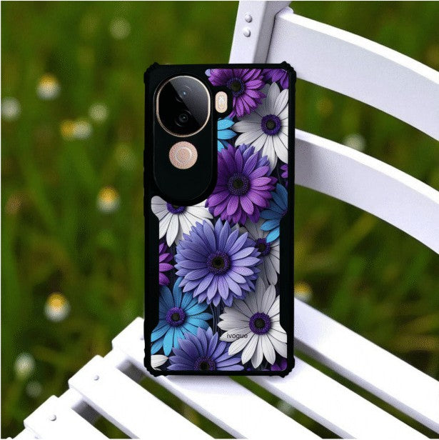 ivogue Violet Bloom Mobile Cover For VIVO V40e
