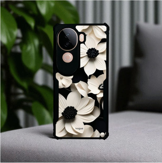 ivogue Black & Bloom Mobile Cover For VIVO V40e