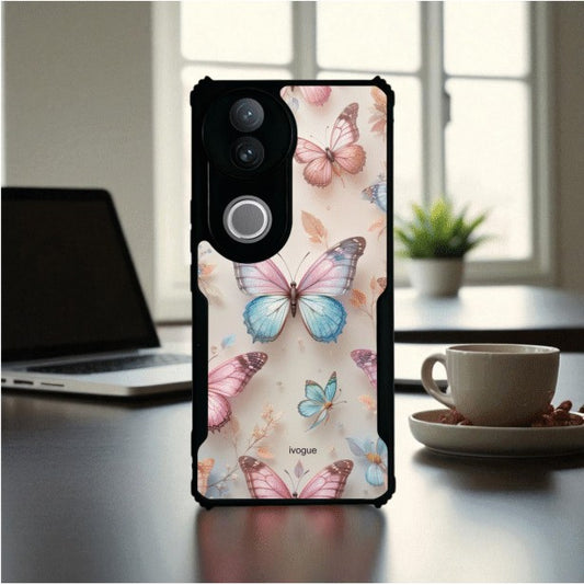 ivogue Butterfly Bloom Mobile Cover For VIVO V50e