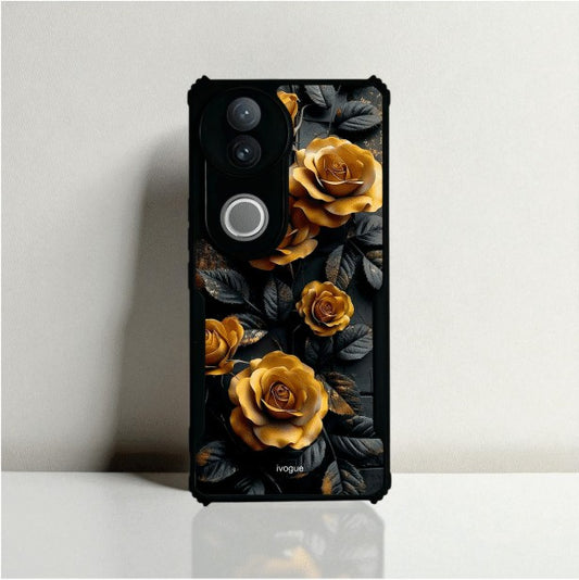 ivogue Golden Rose Mobile Cover For VIVO V50e