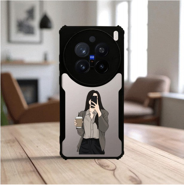 ivogue Coffee Girl Mobile Cover For VIVO X200 Pro