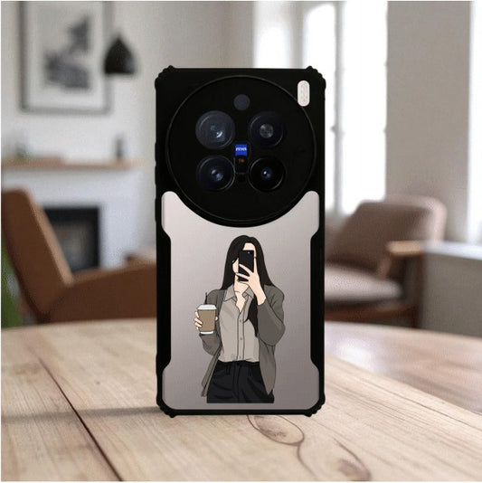 ivogue Coffee Girl Mobile Cover For VIVO X200 Pro