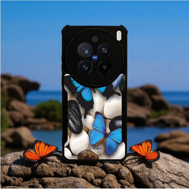 ivogue Blue Wings Beauty Mobile Cover For VIVO X200 Pro