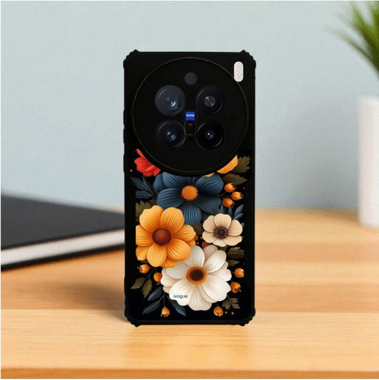 ivogue Retro Petals Mobile Cover For VIVO X200 Pro