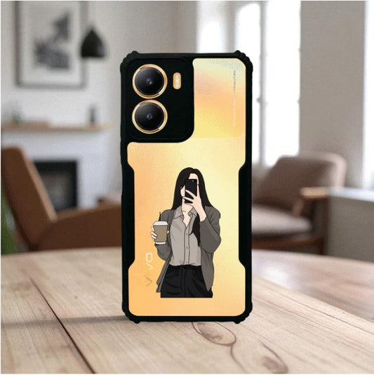 ivogue Coffee Girl Mobile Cover For VIVO T2X