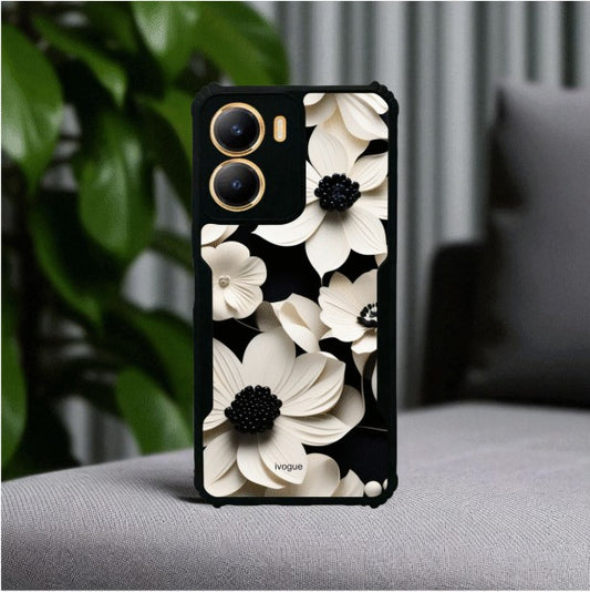 ivogue Black & Bloom Mobile Cover For VIVO Y56
