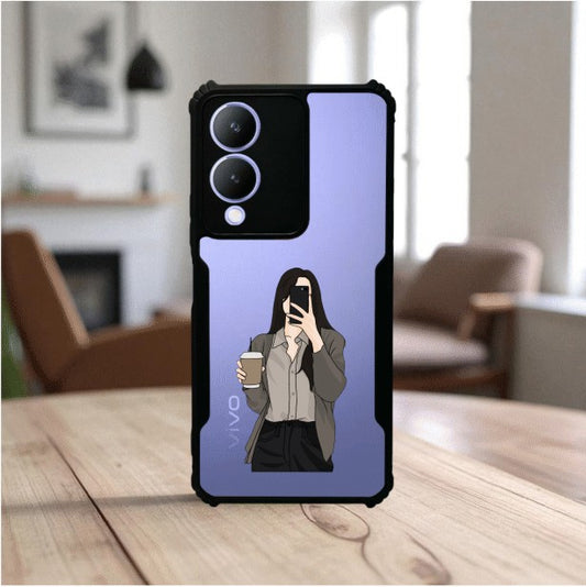 ivogue Coffee Girl Mobile Cover For VIVO Y17s