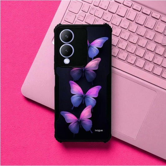 ivogue Galaxy Butterflies Mobile Cover For VIVO Y28