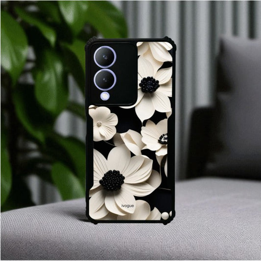 ivogue Black & Bloom Mobile Cover For VIVO Y28