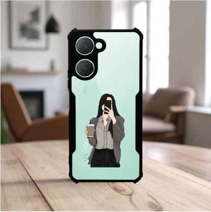 ivogue Coffee Girl Mobile Cover For VIVO Y28e