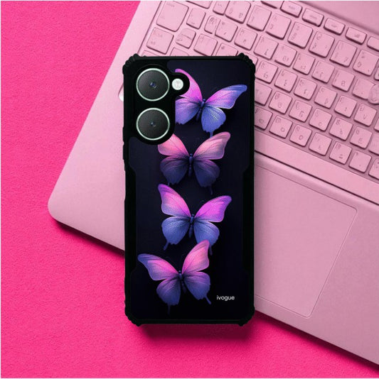 ivogue Galaxy Butterflies Mobile Cover For VIVO Y18