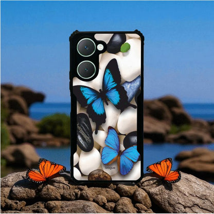 ivogue Blue Wings Beauty Mobile Cover For VIVO Y28e