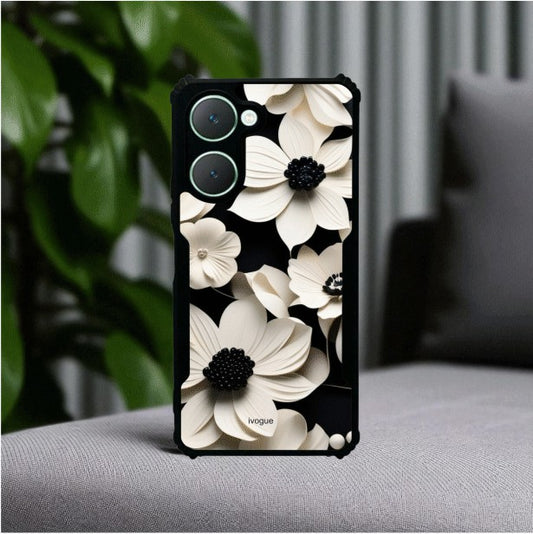 ivogue Black & Bloom Mobile Cover For VIVO Y18e