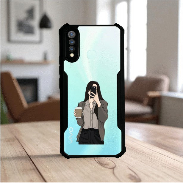 ivogue Coffee Girl Mobile Cover For VIVO Y19 (4G)