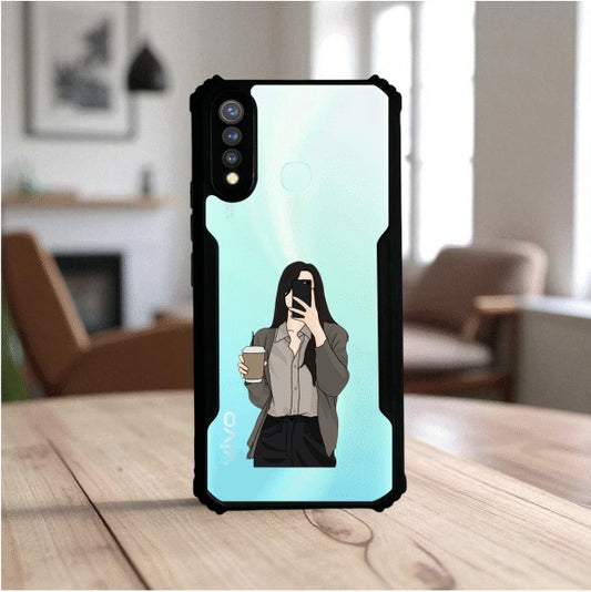 ivogue Coffee Girl Mobile Cover For VIVO Y19 (4G)