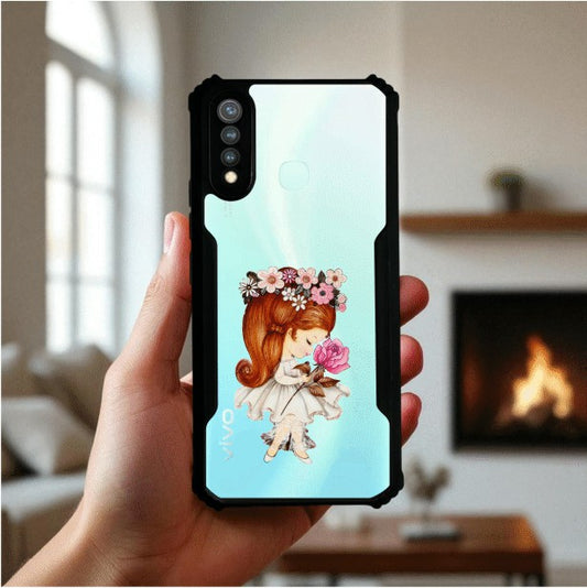 ivogue Flower Girl Mobile Cover For VIVO Y19 (4G)
