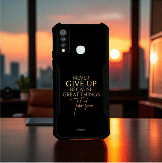 ivogue Never Give Up Mobile Cover For VIVO Y19 (4G)