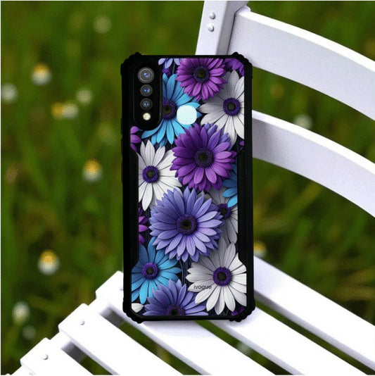ivogue Violet Bloom Mobile Cover For VIVO Y19 (4G)