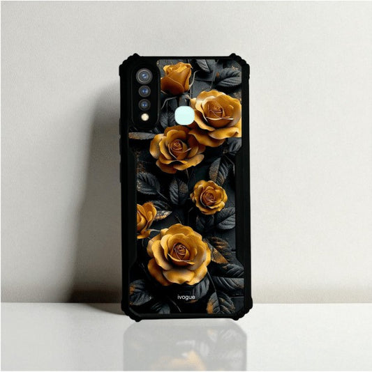 ivogue Golden Rose Mobile Cover For VIVO Y19 (4G)