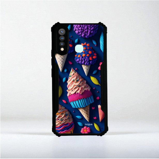 ivogue Cone of Colors Mobile Cover For VIVO Y19 (4G)