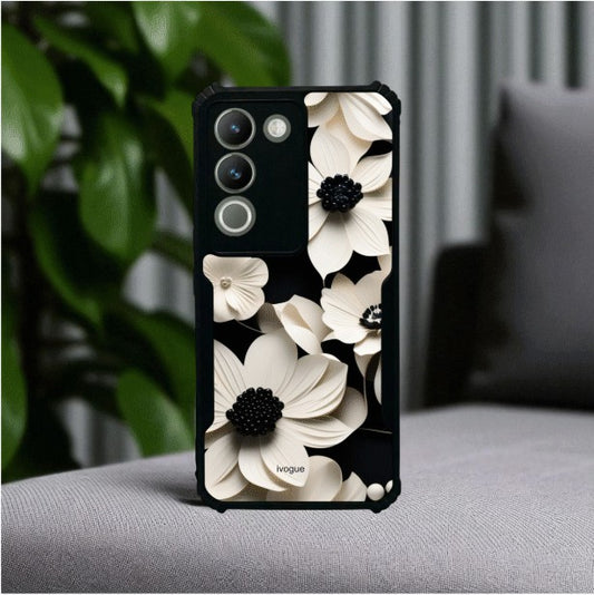 ivogue Black & Bloom Mobile Cover For VIVO Y200