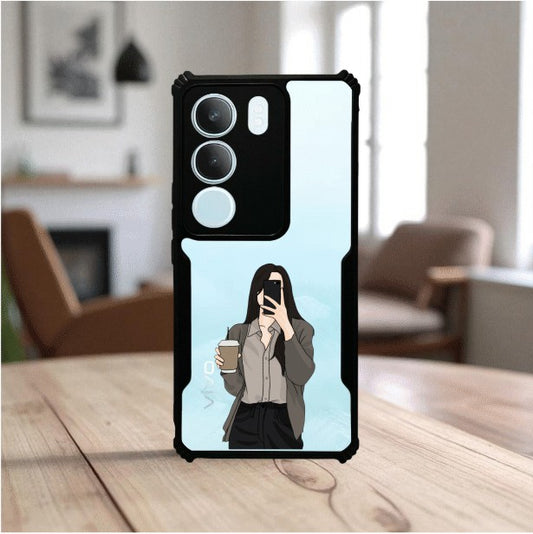 ivogue Coffee Girl Mobile Cover For VIVO Y29