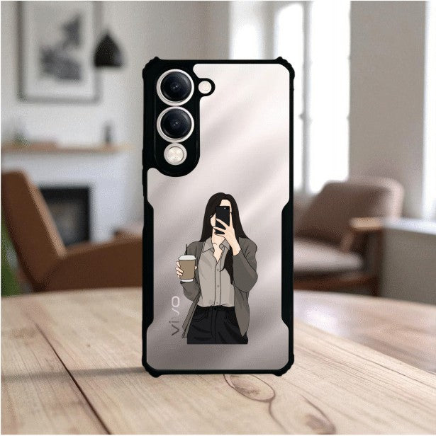 ivogue Coffee Girl Mobile Cover For VIVO Y29S